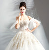 Slash off the shoulder Neck Bridal Gown