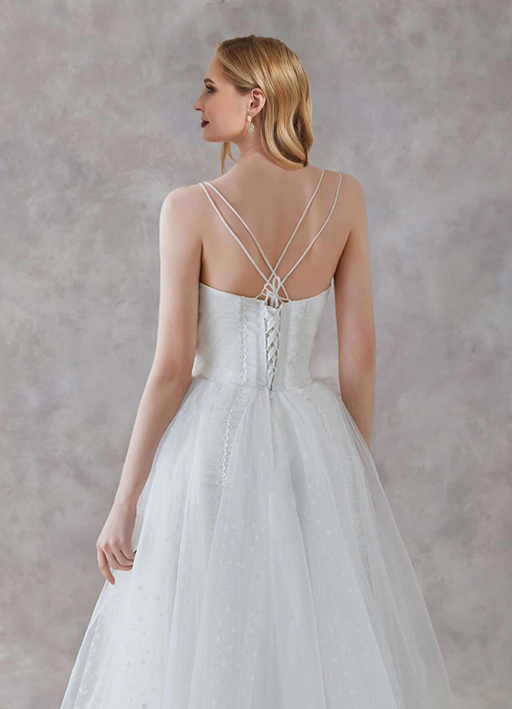 NZ Bridal French Sling Sweetheart Neckline  Illusion Wedding Dresses A-Line Simple Super Fairy Slim Bride Wedding 