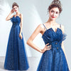 Spaghetti Straps Sequin Embroidery A-line Ball Gown