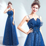 Spaghetti Straps Sequin Embroidery A-line Ball Gown