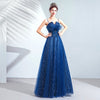 Spaghetti Straps Sequin Embroidery A-line Ball Gown