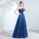 Spaghetti Straps Sequin Embroidery A-line Ball Gown