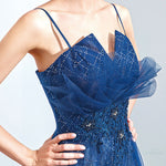 Spaghetti Straps Sequin Embroidery A-line Ball Gown