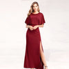 [Final Sale] Plus Size Stretchy Wine Burgundy Dress