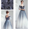 Scoop Neckline Tulle Fabric Bell-sleeves A-line Ball Gown