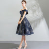 Starry Night Sparkling Sequined Pattern Flared Party Dress