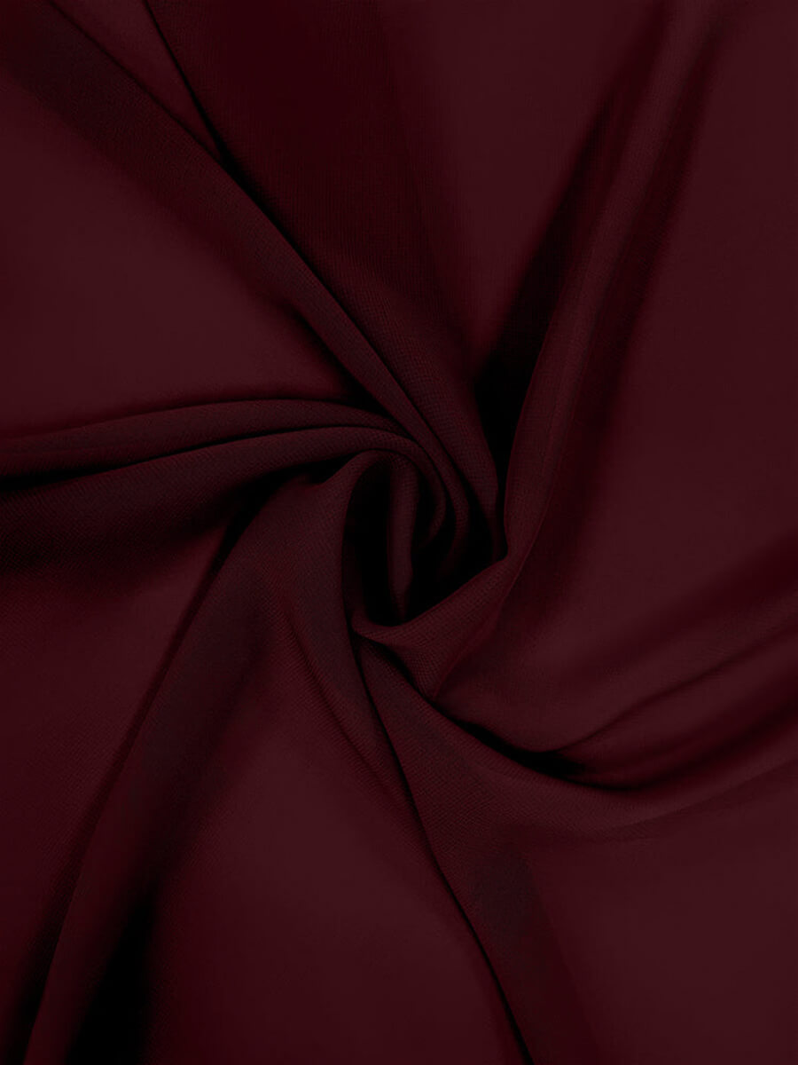 NZBridal Chiffon Fabric By The 1/2 Yard Burgundy