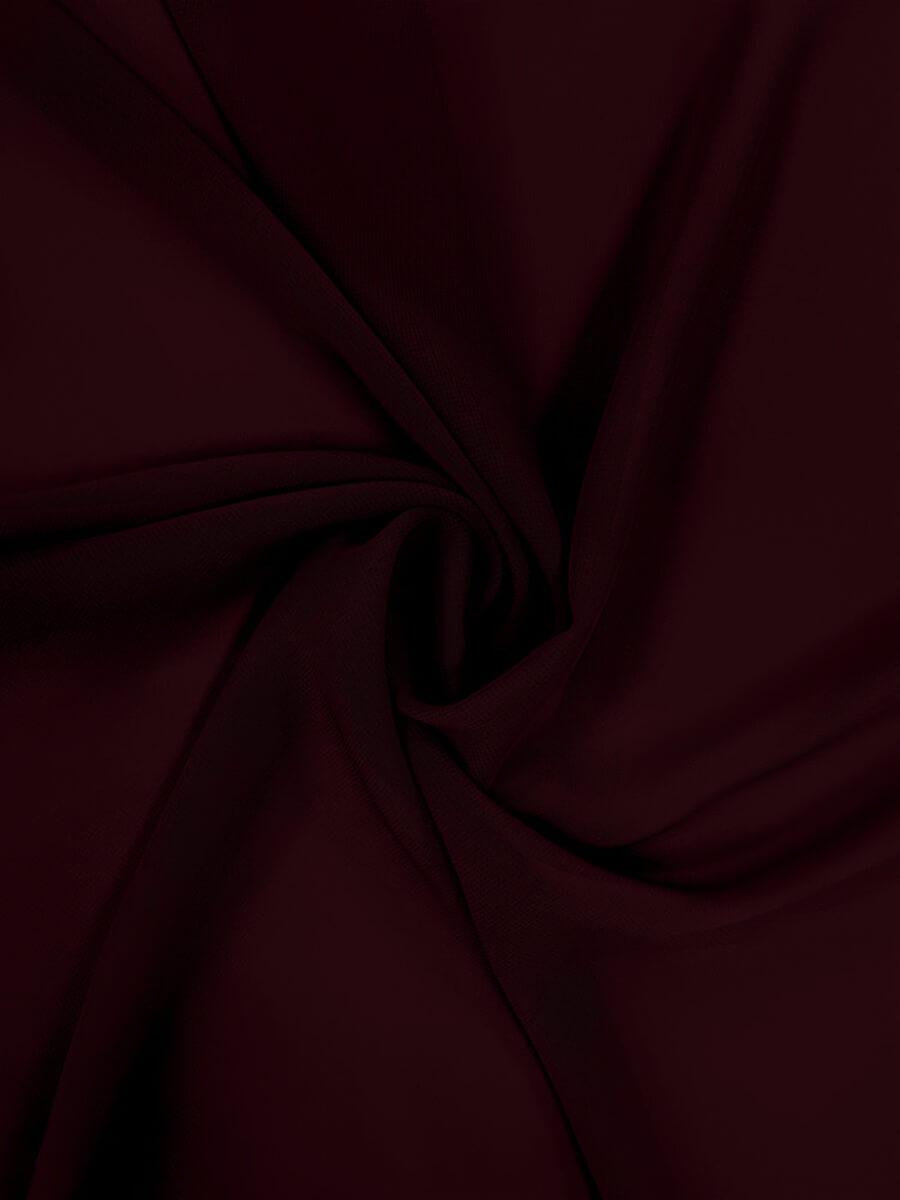 NZBridal Chiffon Fabric By The 1/2 Yard Cabernet