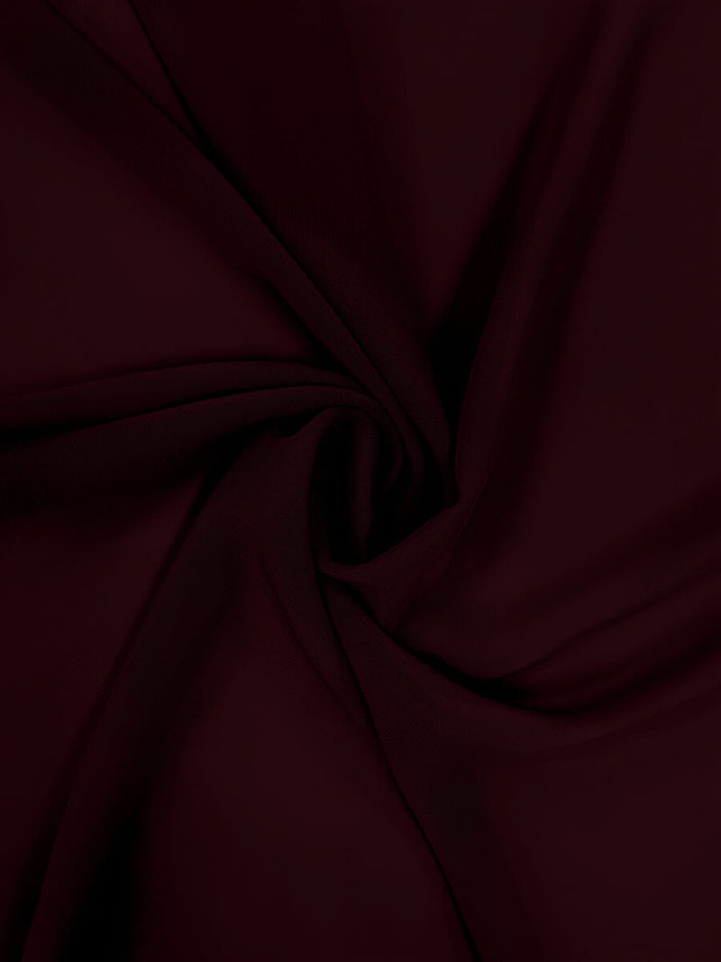 NZBridal Chiffon Fabric By The 1/2 Yard Cabernet