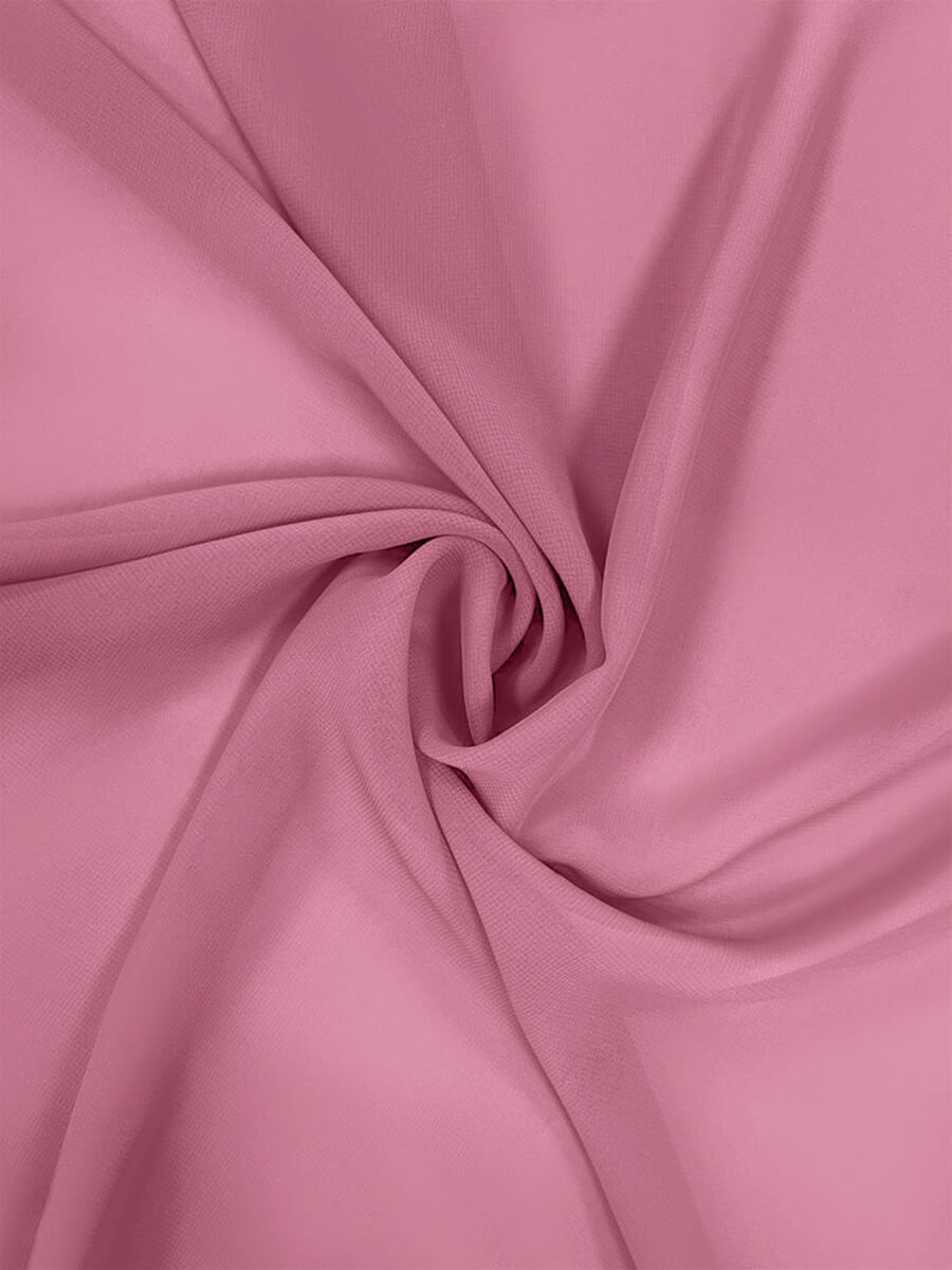 NZBridal Chiffon Fabric By The 1/2 Yard Candy Pink