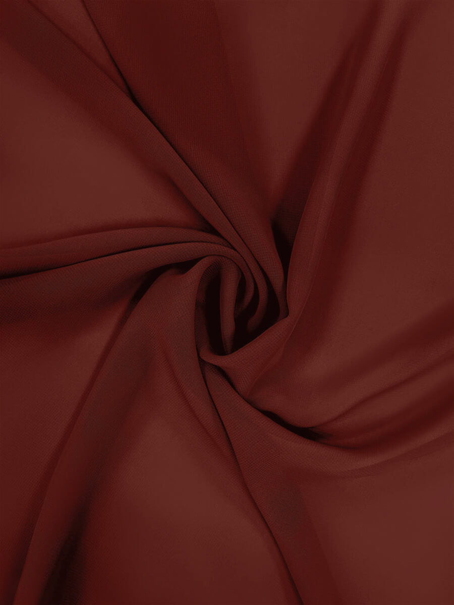 NZBridal Chiffon Fabric By The 1/2 Yard Cinnamon Rose