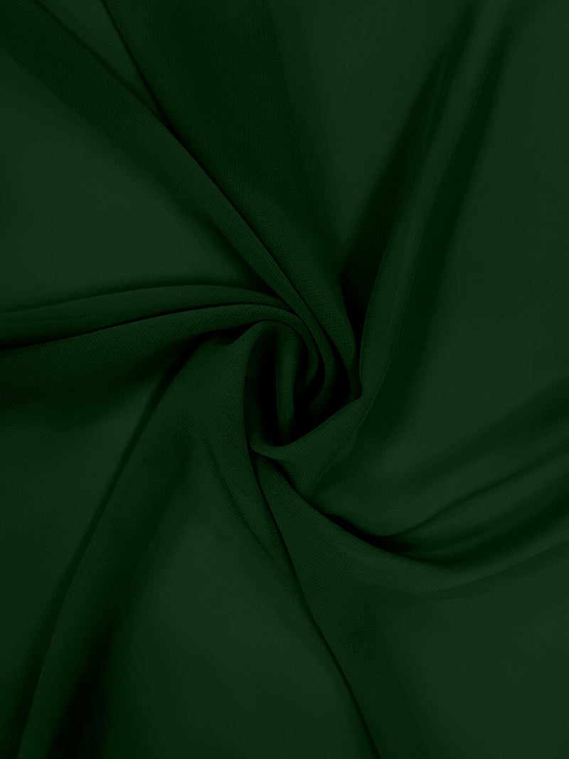 NZBridal Chiffon Fabric By The 1/2 Yard Dark Green