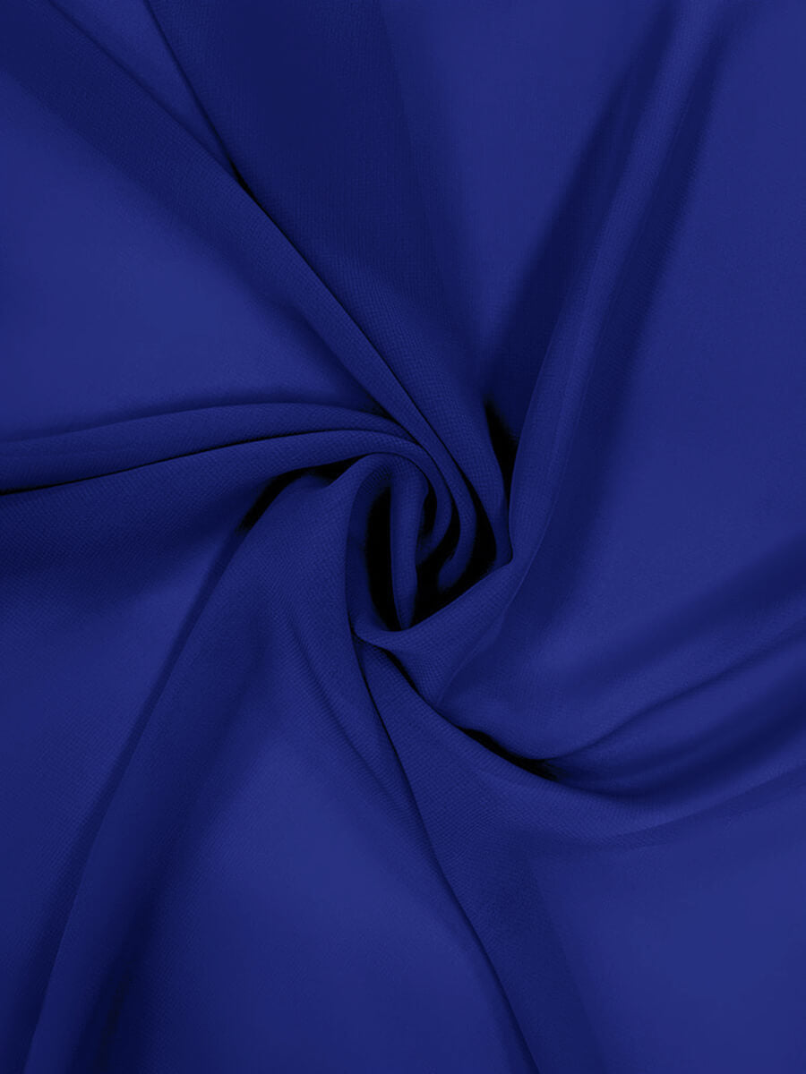NZBridal Chiffon Fabric By The 1/2 Yard Dark Royal Blue