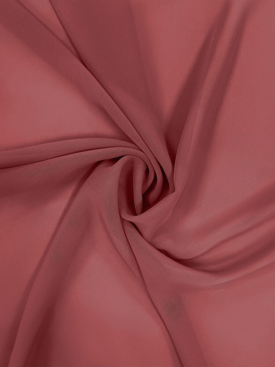 NZBridal Chiffon Fabric By The 1/2 Yard Desert Rose