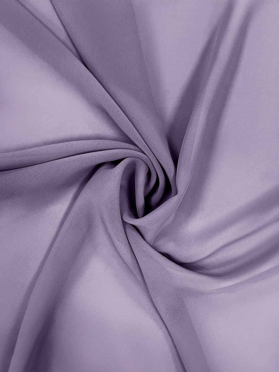 NZBridal Chiffon Fabric By The 1/2 Yard Dusty Purple