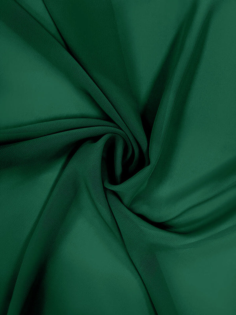 NZBridal Chiffon Fabric By The 1/2 Yard Emerald Green