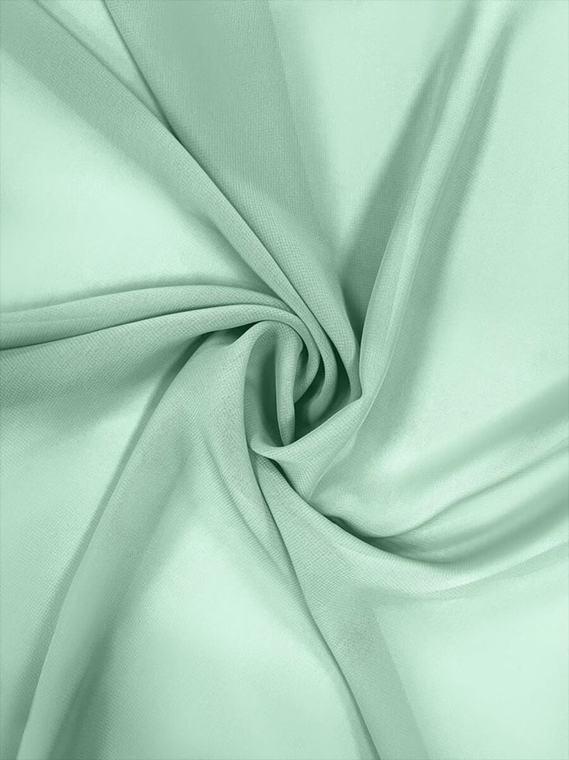NZBridal Chiffon Fabric By The 1/2 Yard Mint