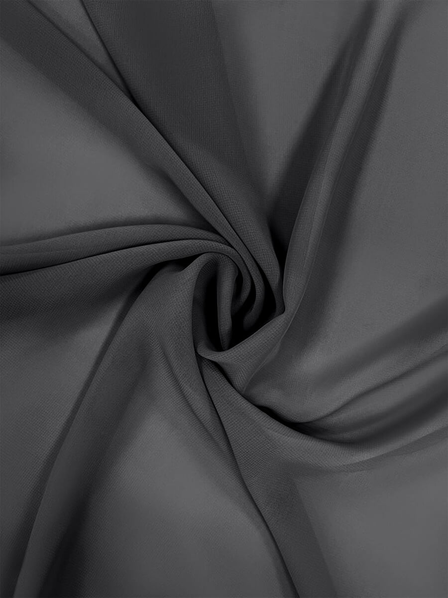 NZBridal Chiffon Fabric By The 1/2 Yard Steel Grey