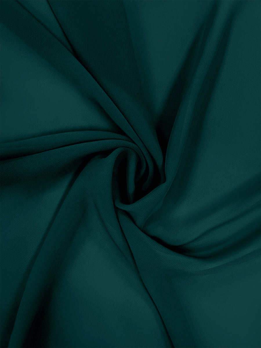 NZBridal Chiffon Fabric By The 1/2 Yard Teal