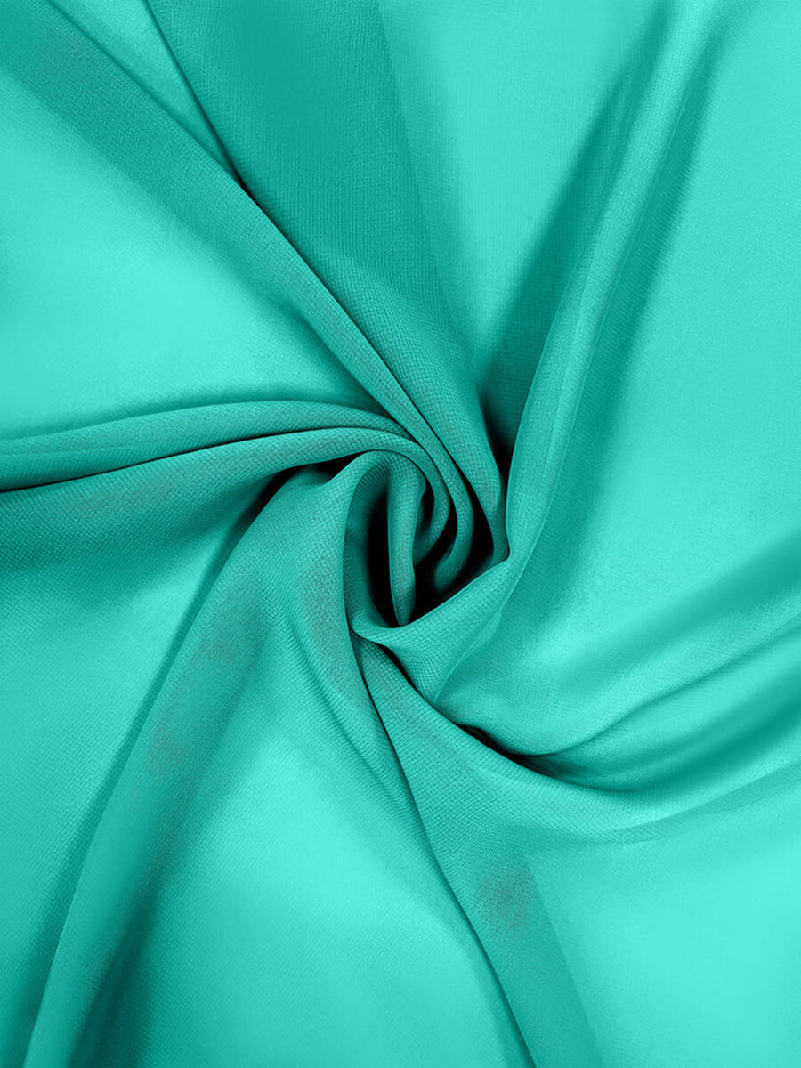 NZBridal Chiffon Fabric By The 1/2 Yard Turquoise