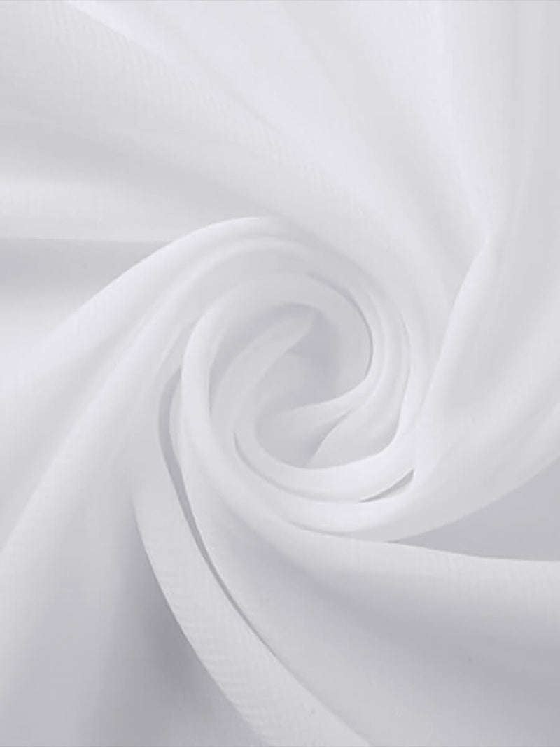 NZBridal Chiffon Fabric By The 1/2 Yard White