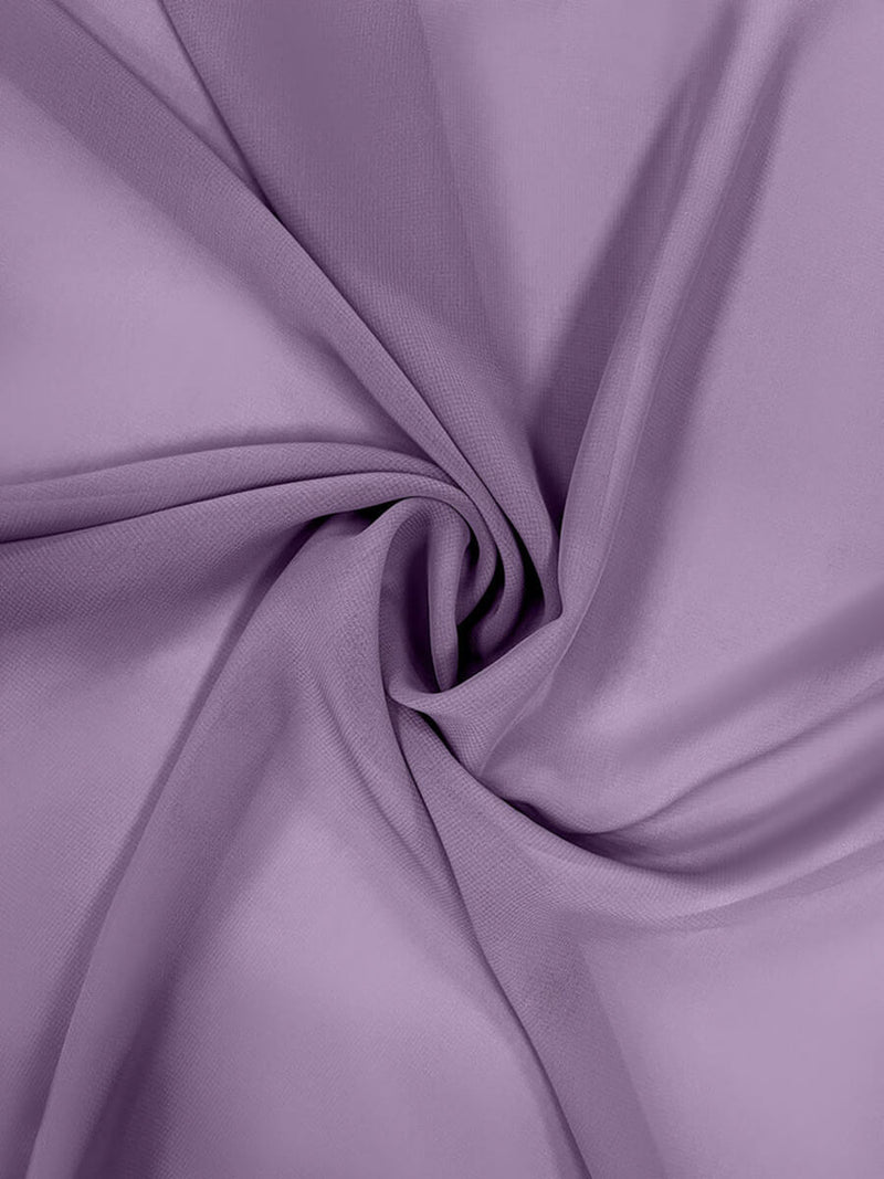 NZBridal Chiffon Fabric By The 1/2 Yard Wisteria