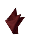 NZBridal Men's Pocket Square Handkerchief Burgundy c