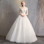 Lace Flower Sweetheart Sexy Bridal Wedding Gown