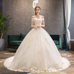 Lace Flower Sweetheart Sexy Bridal Wedding Gown
