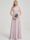 Pale Rose Halter Chiffon Bridesmaid Dress - Mackenzie