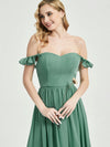 Eucalyptus 3 In 1 Detachable Straps Convertible Chiffon Bridesmaid Dress