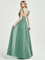 Eucalyptus 3 In 1 Detachable Straps Convertible Chiffon Bridesmaid Dress