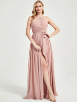 Eliza Floor length wrap feature and flowy silhouette bridesmaid dress