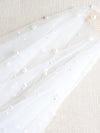 2-Layers Tulle Midi Wedding Veil With Pearls V607xmj