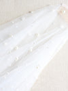 2-Layers Tulle Midi Wedding Veil With Pearls V607xmj