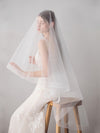 Simple Tulle Wedding Bridal Veil Midi Length V609xmj