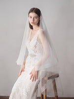 Simple Tulle Wedding Bridal Veil Midi Length V609xmj