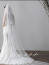 Long Simple Tulle Wedding Bridal Veil V615xmj