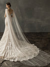 Luxury Long Tulle Wedding Cape Veil With Beadings V642xmj