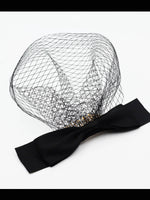 Vintage Short Mesh Bridal Veil with Bowtie V803xmj