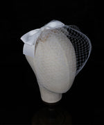 Vintage Short Mesh Bridal Veil with Bowtie V803xmj