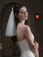 Dotted Bowtie Lovely Tulle Wedding Bridal Veil V839xmj