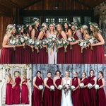 Wine Red Infinity Wrap Dresses NZ Bridal Convertible Bridesmaid Dress One Dress Endless possibilities