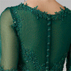 NZ Bridal Plus Size Illusion Lace Tea Length Dress Half Sleeves Cocktail Party Dresses