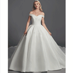 [Final Sale] Simple Off The Shoulder Wedding Gown