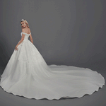 [Final Sale] Simple Off The Shoulder Wedding Gown