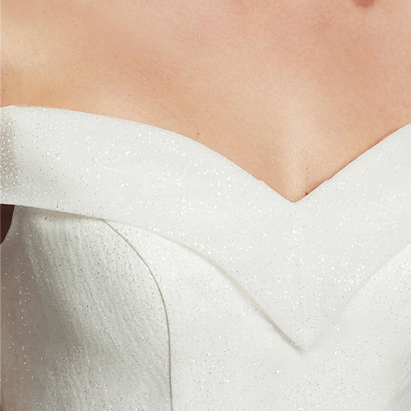 [Final Sale] Simple Off The Shoulder Wedding Gown