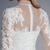 [Final Sale] XXL Illusion Applique Princess Wedding Dress