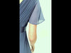 Slate Blue Chiffon Bridesmaid Dress For Plus Size Women-Mei