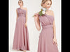 Vintage Mauve Convertible Chiffon Bridesmaid Dress Wrap Maxi Gown